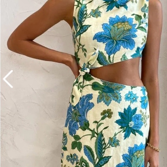 SIR THE LABEL ALEXANDRE KNOT DRESS IN MARGUERITE PRINT size 10 - Picture 4 of 10